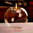 Rustic Round Glass Candle Holder for Table Decoration