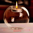 Rustic Round Glass Candle Holder for Table Decoration