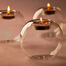 Rustic Round Glass Candle Holder for Table Decoration