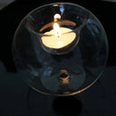 Rustic Round Glass Candle Holder for Table Decoration