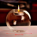 Rustic Round Glass Candle Holder for Table Decoration