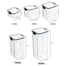 Pote Hermético para Mantimentos com Vedação e Travas - Kit com 3 (950ml)