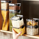 Pote Hermético para Mantimentos com Vedação e Travas - Kit com 3 (950ml)