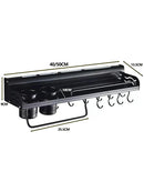 Stainless Steel Organizer Shelf for Kitchen Seasonings and Utensils