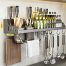 Stainless Steel Organizer Shelf for Kitchen Seasonings and Utensils