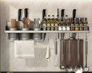 Stainless Steel Organizer Shelf for Kitchen Seasonings and Utensils