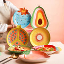 Prato Decorado em Cerâmica Frutas
