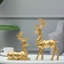 Resin Geometric Moose Sculpture