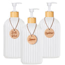 Liquid Soap Dispenser with Bamboo Pump