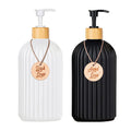 Liquid Soap Dispenser with Bamboo Pump