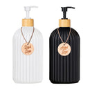 Liquid Soap Dispenser with Bamboo Pump