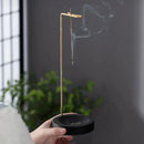 Ornamental Incense Holder with Metal and Wood Design