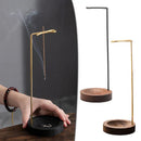 Ornamental Incense Holder with Metal and Wood Design