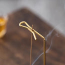 Ornamental Incense Holder with Metal and Wood Design