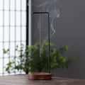 Ornamental Incense Holder with Metal and Wood Design
