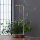 Ornamental Incense Holder with Metal and Wood Design