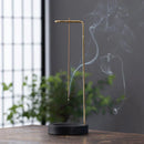 Ornamental Incense Holder with Metal and Wood Design