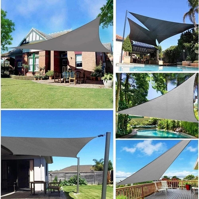 Portable, Waterproof, Flexible, and Resistant Awning with Triangular UV Protection