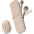 Kit com Estojo para Pincéis de Maquiagem e Case para Esponja de Maquiagem em Silicone