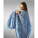 Chunky Merino Wool Blanket for Cozy Comfort