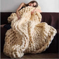 Chunky Merino Wool Blanket for Cozy Comfort